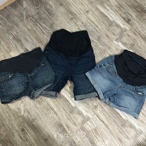 3 pairs of maternity shorts